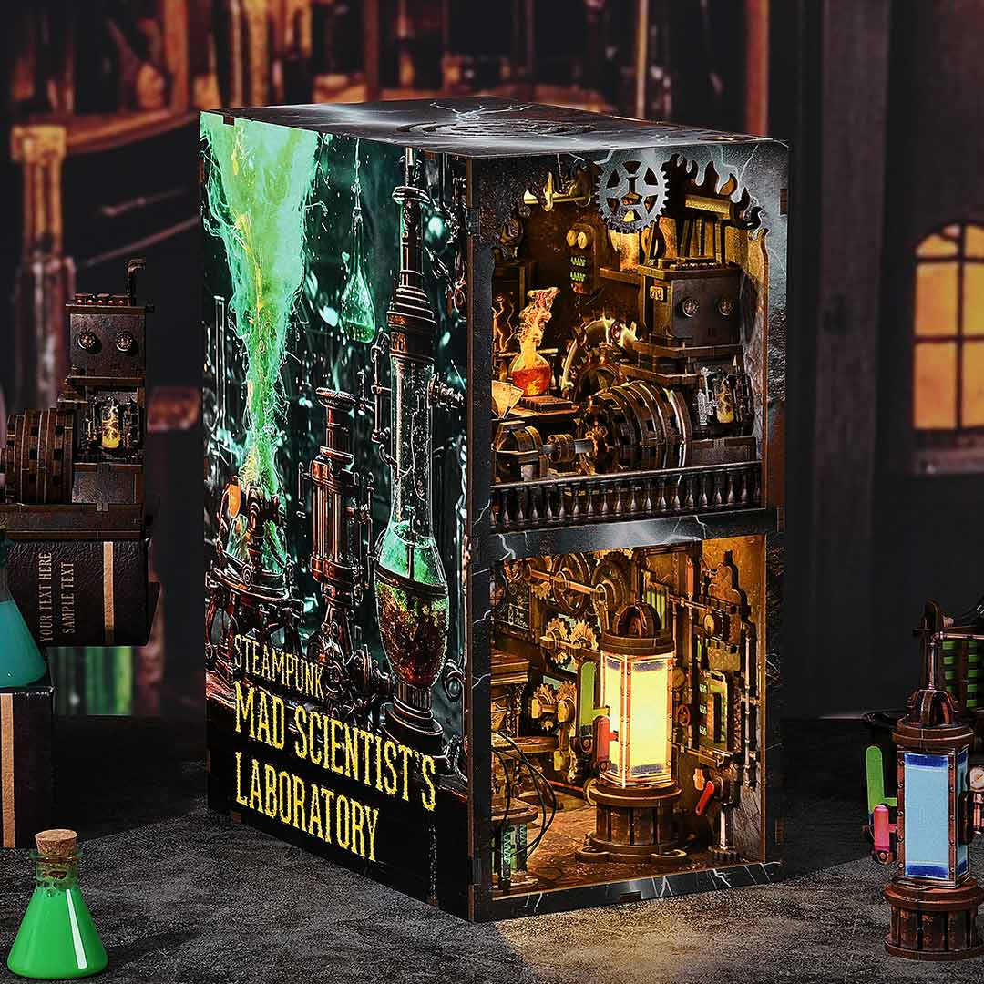 (Sold out) Mad Scientist’s Lab – DIY Wooden Book Nook Kit