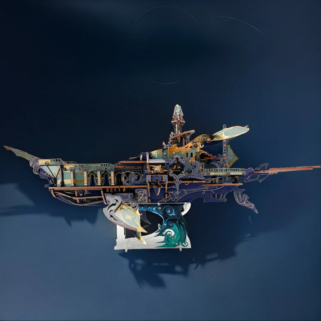Atlantis Whale Ship – DIY 3D Wooden Puzzle Kit