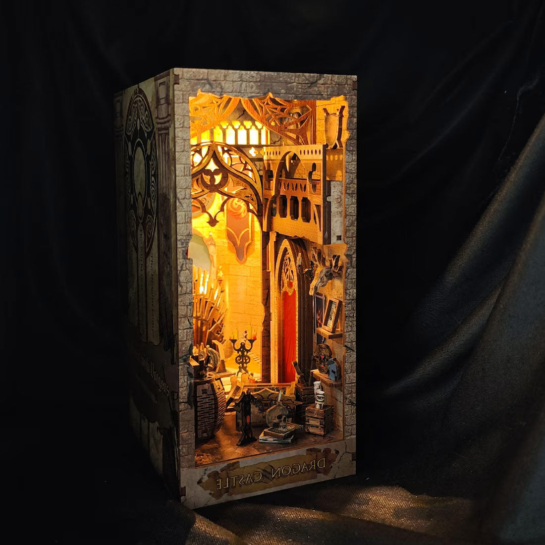 (Sold Out) Dragon Castle 3D Wooden Puzzle Book Nook