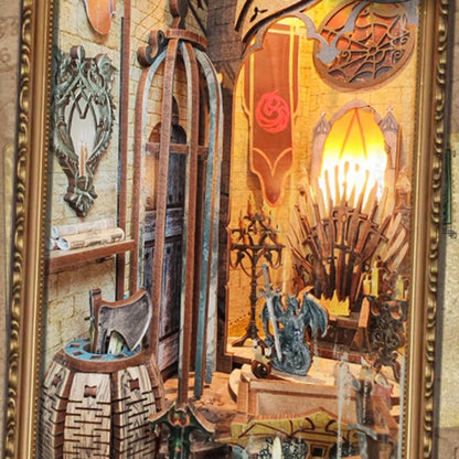 (Sold Out) Dragon Castle 3D Wooden Puzzle Book Nook