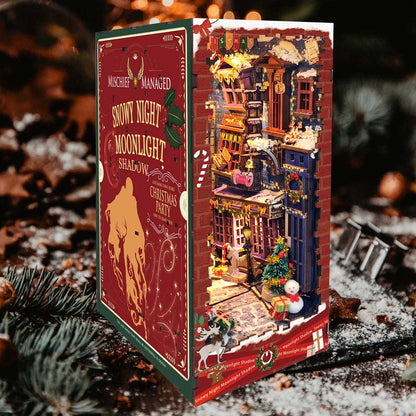 Merry Christmas Diagon Alley DIY Book Nook Shelf