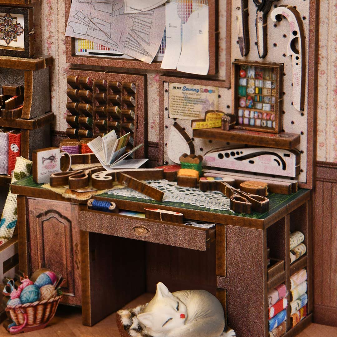 (Sold Out) Sewing Room – DIY Book Nook Shelf Insert