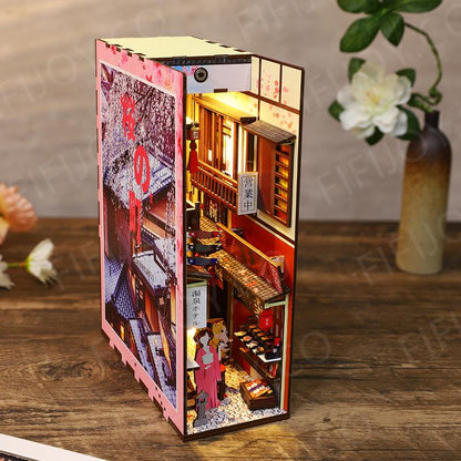 Sakura Alley 3D Wooden Book Nook Kit