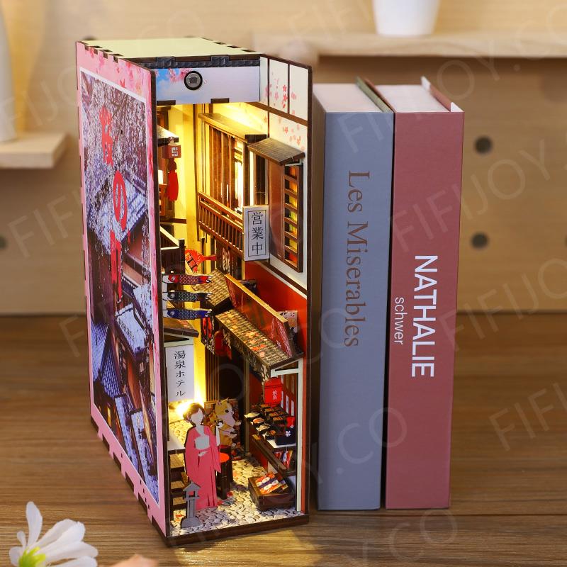 Sakura Alley 3D Wooden Book Nook Kit