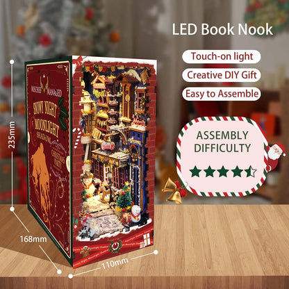 Merry Christmas Diagon Alley DIY Book Nook Shelf