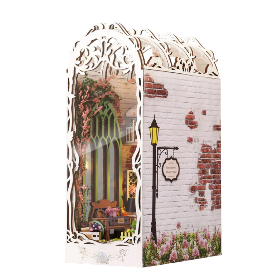 Flower House DIY Book Nook Shelf Insert