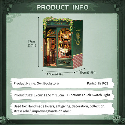 Mini Owl Bookstore — DIY Book Nook Kit