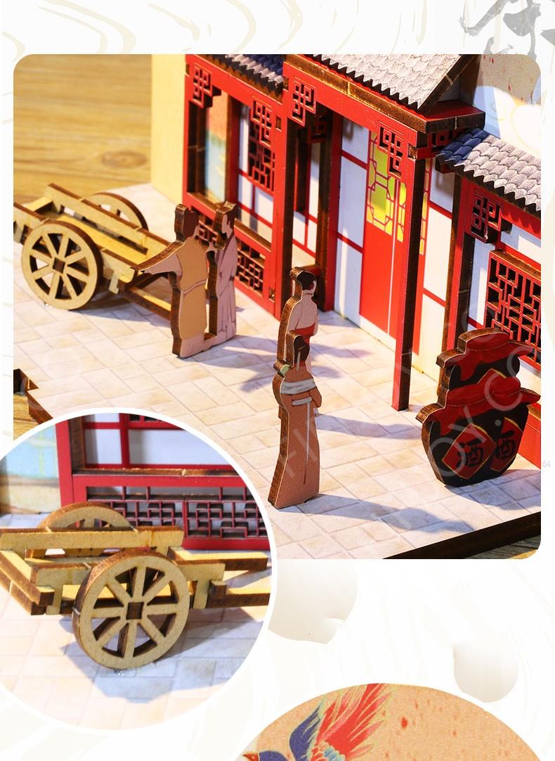 Sakura Alley 3D Wooden Book Nook Kit