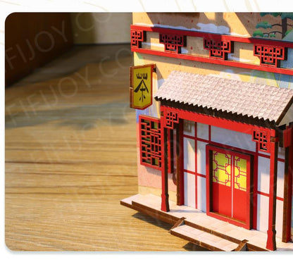 Sakura Alley 3D Wooden Book Nook Kit