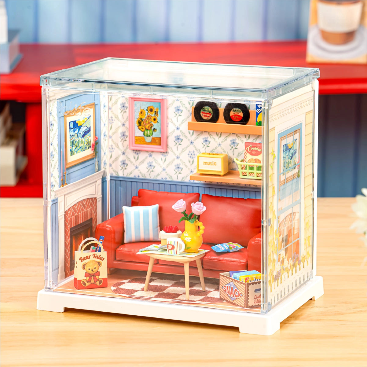 Floral Blue Dining Lounge Mini Super Creator DIY Room