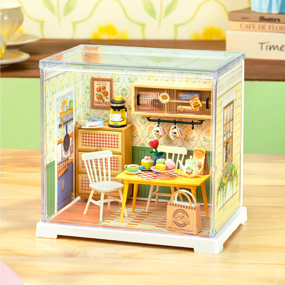 Floral Blue Dining Lounge Mini Super Creator DIY Room