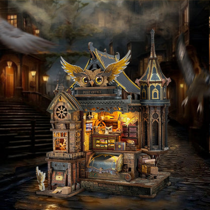 Owl Post Office DIY Miniature House Kit