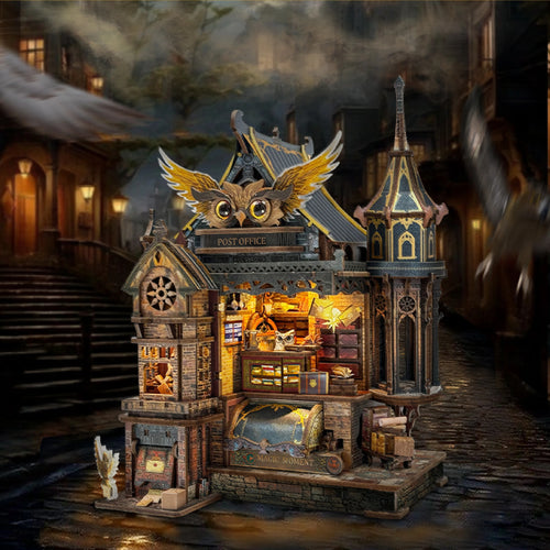 Owl Post Office DIY Miniature House Kit