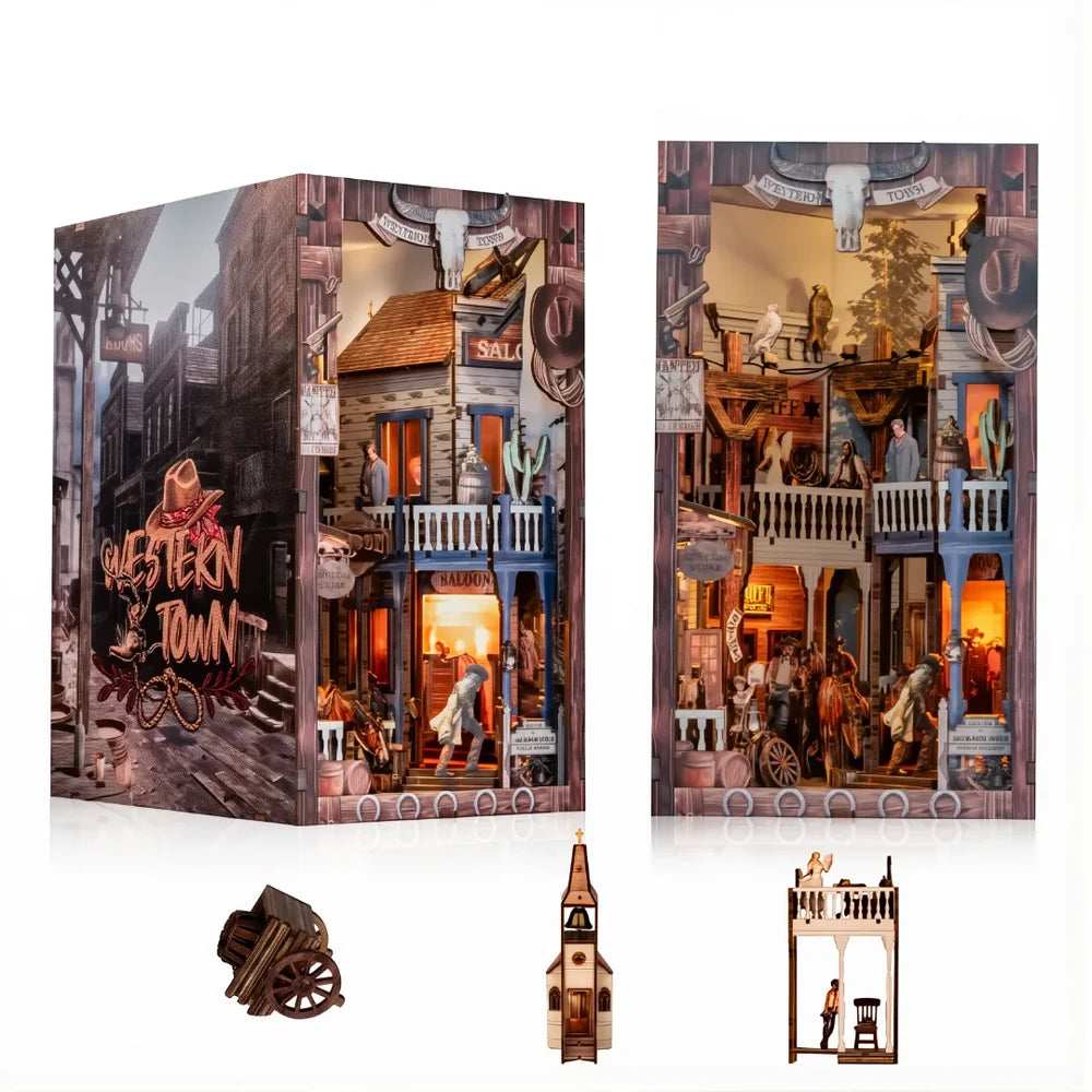 DIY Holz Book Nook – Western Town