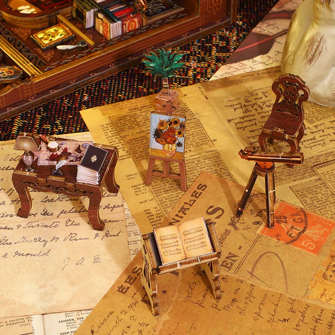 Library Of Books Wooden Puzzle Book Nook Bookshelf