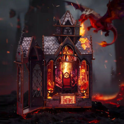 Dragon Wing Book Nook Flame throne – DIY Book Nook Shelf Insert